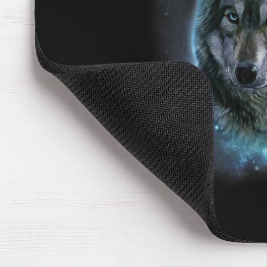 Wolf Icy Moon Galaxy Jacht op Grijze Wolven Voor Muismat (Hoek)