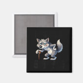 Wolf ik heb niet het gevoel dat ik ouder word magneet (Voorkant / Achterkant)