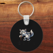Wolf ik heb niet het gevoel dat ik ouder word sleutelhanger (Voorkant)