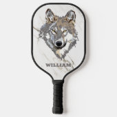 Wolf Illustratie Pickleball Paddle (Achterkant)