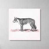 Wolf Illustratie - Sjabloon van 1800 Wolven Canvas Afdruk (Voorkant)