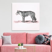 Wolf Illustratie - Sjabloon van 1800 Wolven Canvas Afdruk (Insitu (Woonkamer))