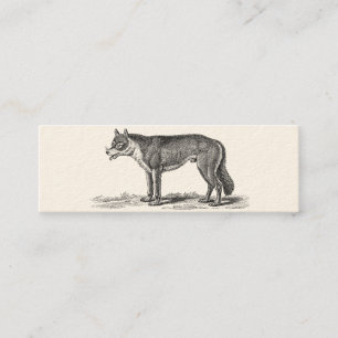Wolf Illustratie - Sjabloon van 1800 Wolven Mini Visitekaartje