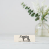  Wolf Illustratie - Sjabloon van 1800 Wolven Mini Visitekaartje (Staand voorkant)