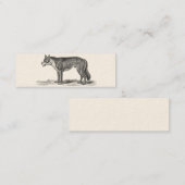  Wolf Illustratie - Sjabloon van 1800 Wolven Mini Visitekaartje (Voorkant / Achterkant)