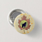 Wolf im Ahornblatt Ronde Button 3,2 Cm (Voorkant /achterkant)
