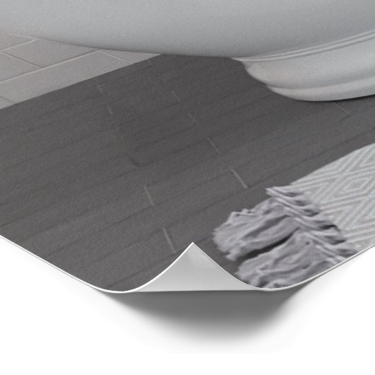 Wolf in bad in Bathtub Bubble Poster (Hoek)