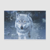 Wolf in Blizzard Tissuepapier (Voorkant)