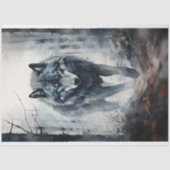 Wolf in bos 1 Decoupage papier (Voorkant)