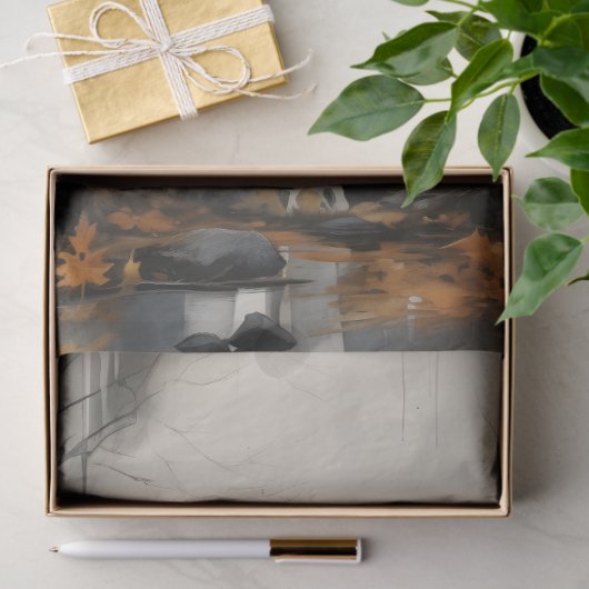 Wolf in bos 4 Decoupage papier (Geschenk)