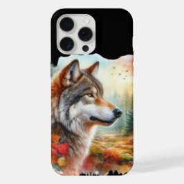 Wolf in bos: een verbluffende combinatie van natuu iPhone 15 pro max case