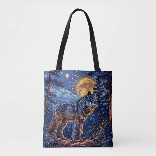 Wolf in bos tote bag (Voorkant)
