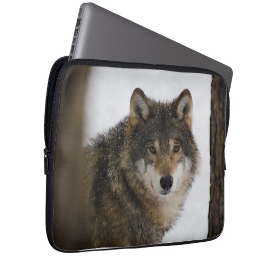 Wolf in Bossen Electronics Bag Laptop Sleeve (Voorkant Rechts)