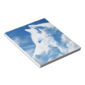 Wolf in Clouds Notitieblok (Schuin)