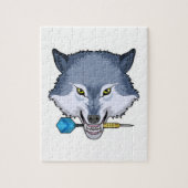 Wolf in Darts met Dart Legpuzzel (Verticaal)