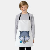 Wolf in Darts met Dart Schort (Gedragen)