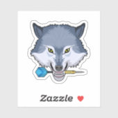 Wolf in Darts met Dart Sticker (Vel)