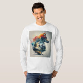 wolf in de bergen t-shirt (Voorkant volledig)