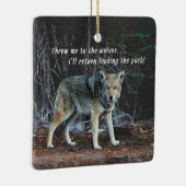 Wolf in de Bossen geeft Leading Pack terug Keramisch Ornament (Rechts)
