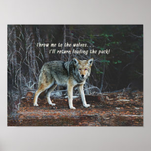 Wolf in de Bossen geeft Leading Pack terug Poster