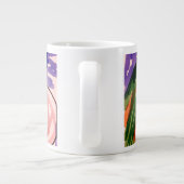 Wolf in de herfst grote koffiekop (Achterkant)