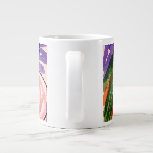 Wolf in de herfst grote koffiekop (Achterkant)