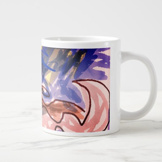 Wolf in de herfst grote koffiekop (Rechts)