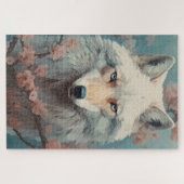 Wolf in de lente Blossom Legpuzzel (Horizontaal)