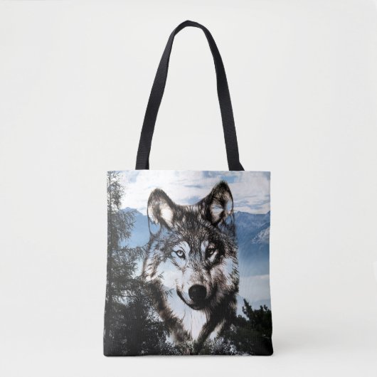 Wolf in de lucht tote bag (Voorkant)