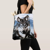 Wolf in de lucht tote bag (Dichtbij)
