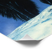 Wolf in de maan perfect poster (Hoek)