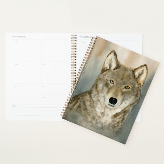 Wolf in de mist Waterverf Planner (Display)