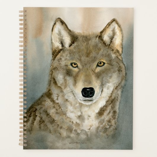 Wolf in de mist Waterverf Planner (Voorkant)