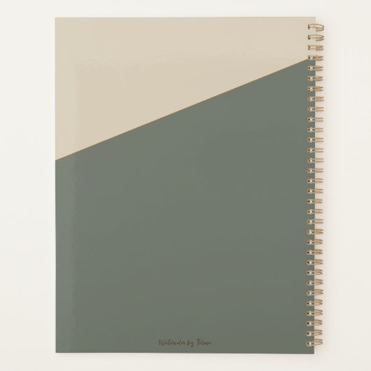 Wolf in de mist Waterverf Planner (Achterkant)