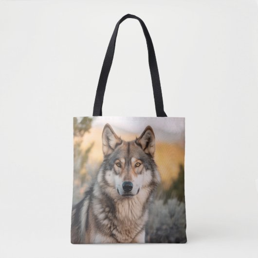 Wolf in de natuur tote bag (Voorkant)