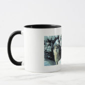 Wolf in de sneeuw mok (Links)