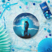 Wolf in de storm papieren bordje (Feest)