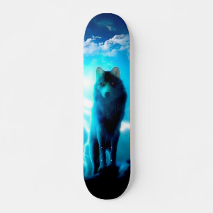 Wolf in de storm persoonlijk skateboard