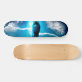 Wolf in de storm persoonlijk skateboard (Horizontaal)