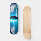 Wolf in de storm persoonlijk skateboard (Voorkant)