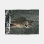 Wolf in de winter fleece deken (Voorkant (Horizontaal))