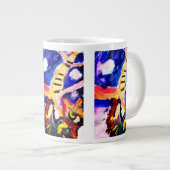 Wolf in de winter grote koffiekop (Voorkant rechts)