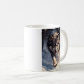 Wolf in de winter koffiemok (Voorkant rechts)