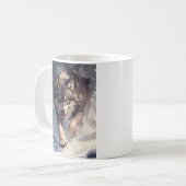 Wolf in de winter koffiemok (Voorkant links)