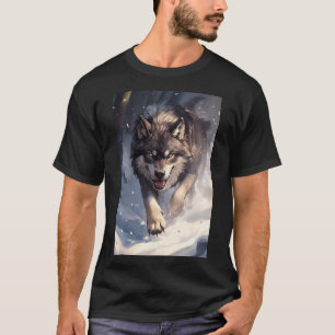 Wolf in de winter t-shirt