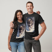 Wolf in de winter t-shirt (Unisex)