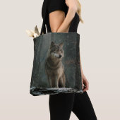 Wolf in de Winter Tote Bag (Dichtbij)