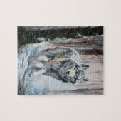 Wolf in een Winterbos Legpuzzel (Horizontaal)