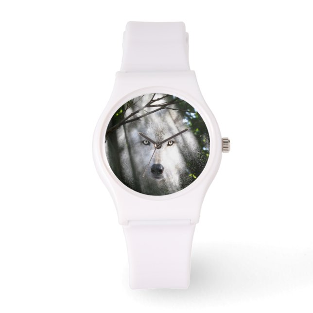 Wolf in een zonnestraal horloge (Voorkant)