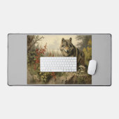 Wolf in Glen Desk Mat (Keyboard & Muis)